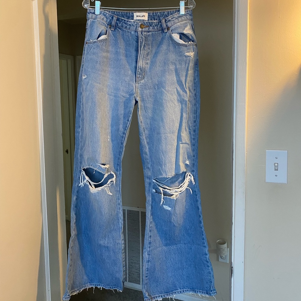Rolla’s East Coast Flare Jeans Byron Wash